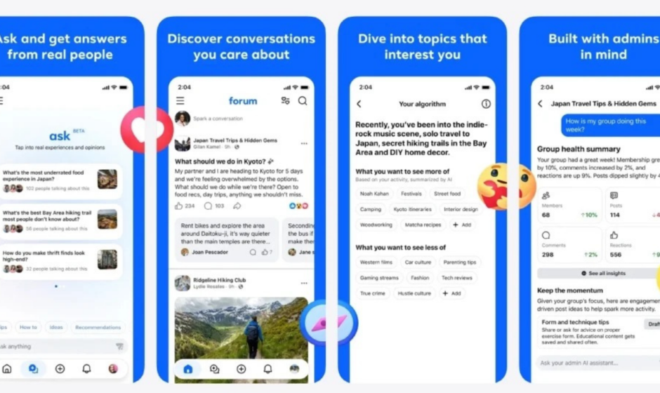 Meta-ს ახალი აპლიკაცია Forum: Facebook ჯგუფები Reddit-ის სტილში