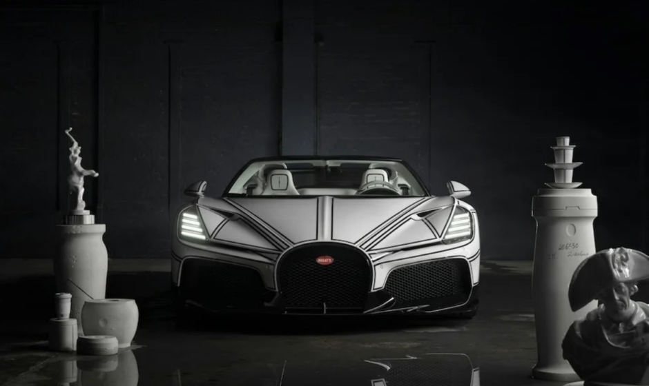 Bugatti-ის ექსკლუზიური მოდელი: ფაიფურით გაფორმებული W16 Mistral Blanc Éternel
