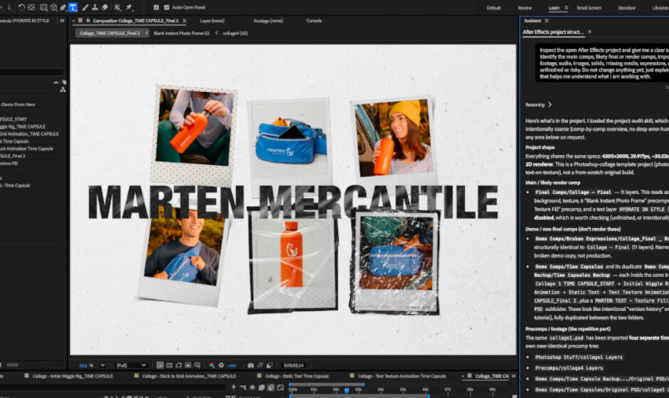 ათასობით ლეიერის დალაგება ერთი ფრაზით: Adobe-მ After Effects-ში AI ასისტენტი ჩააშენა
