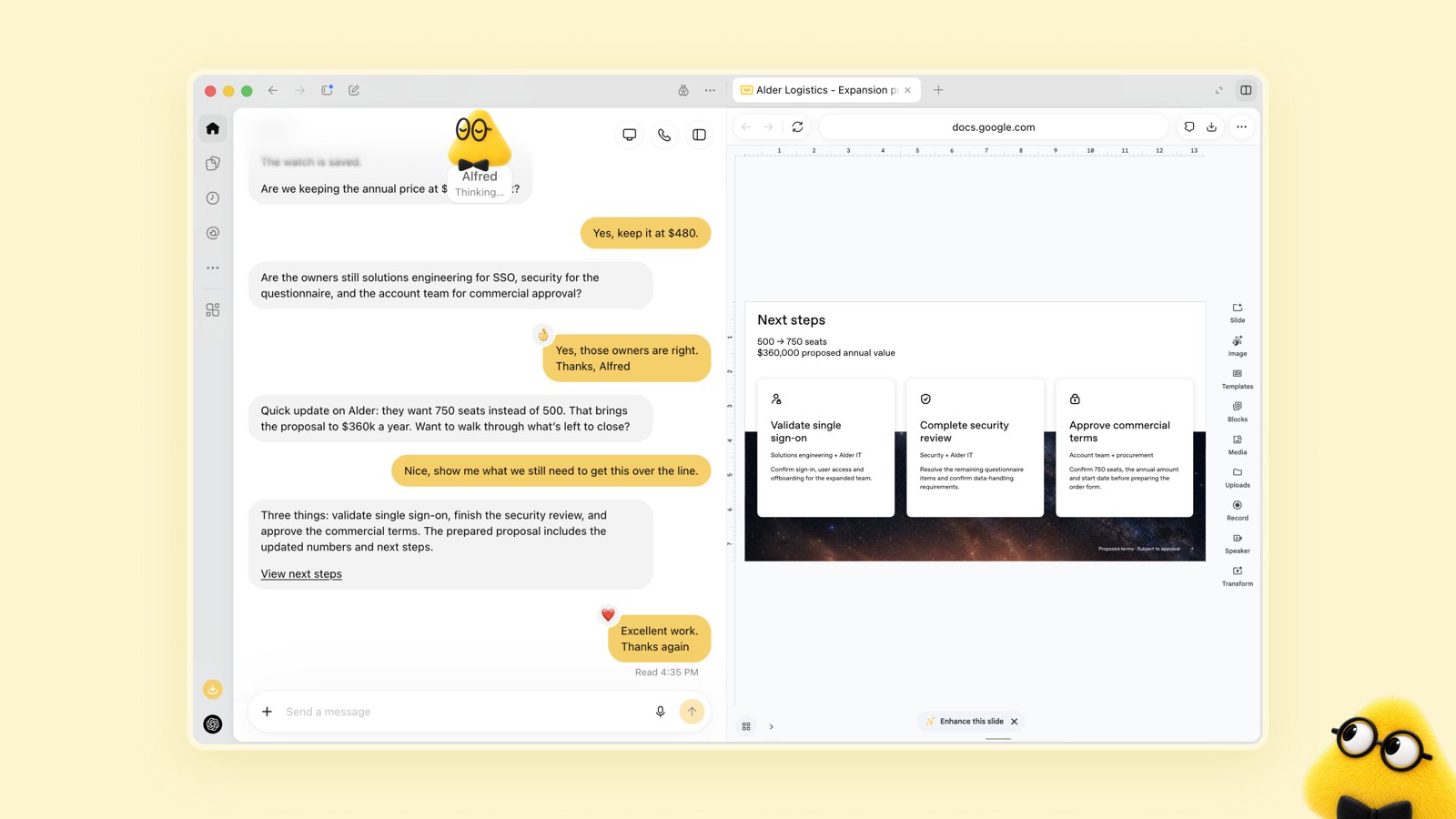 OpenAI dots: sales proposal use case