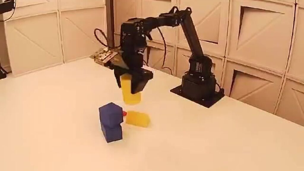 AA-Robotics task: build the tallest foam tower (Artificial Analysis)
