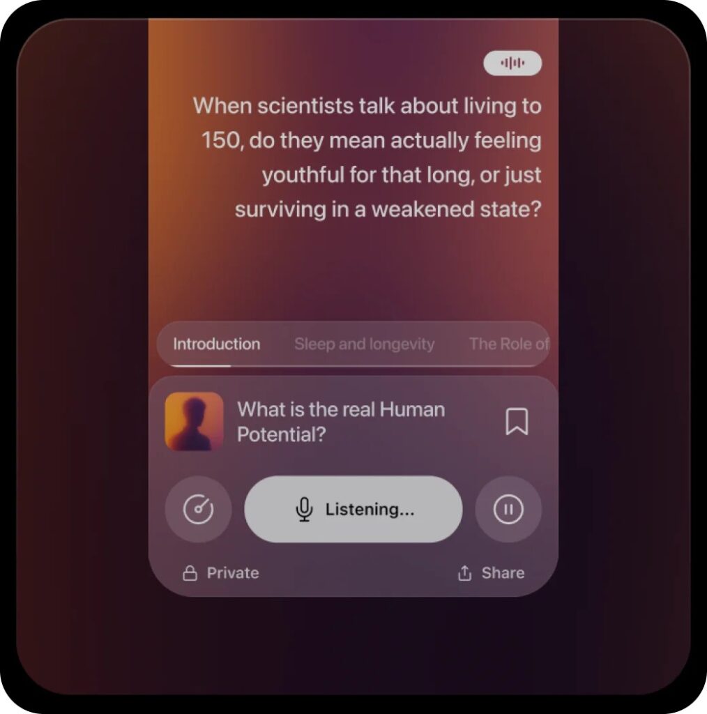 Huxe interactive audio mode (Huxe)