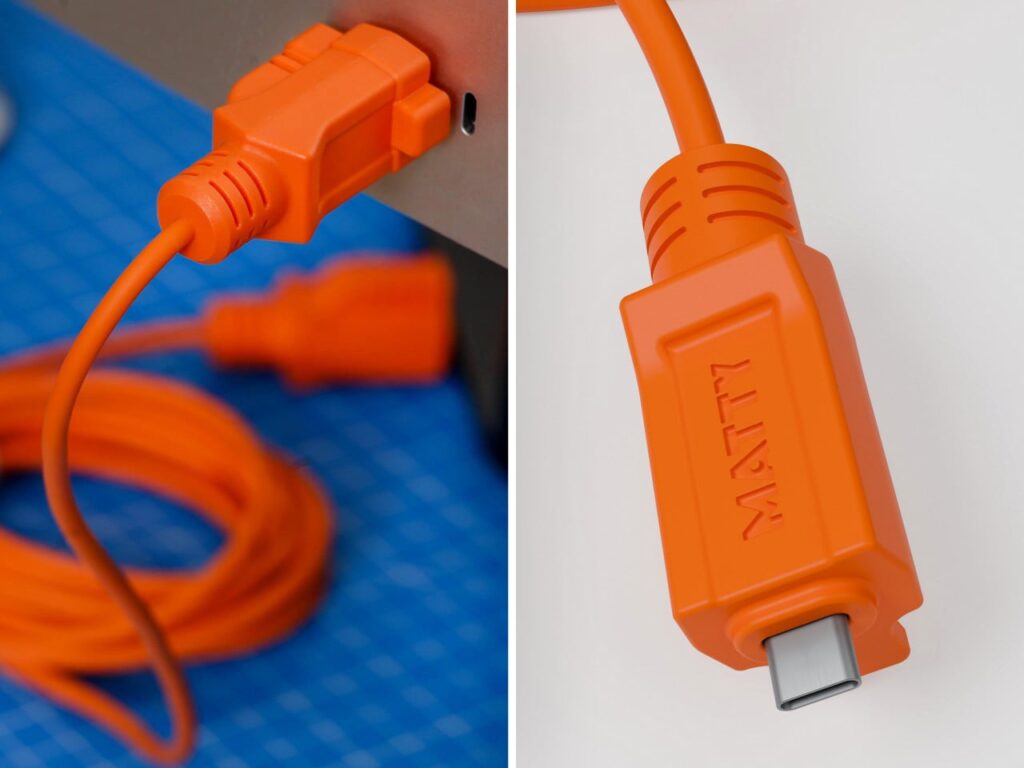 Extension-C orange construction-style USB-C cable