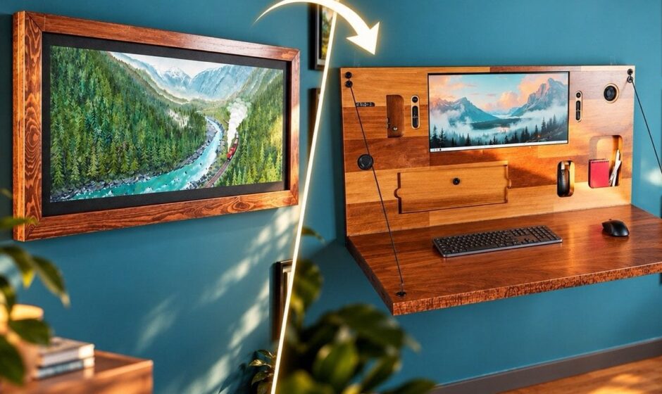 DIY Perks-მა სრულფასოვანი PC კედელზე დასაკიდებელ ნახატში დამალა