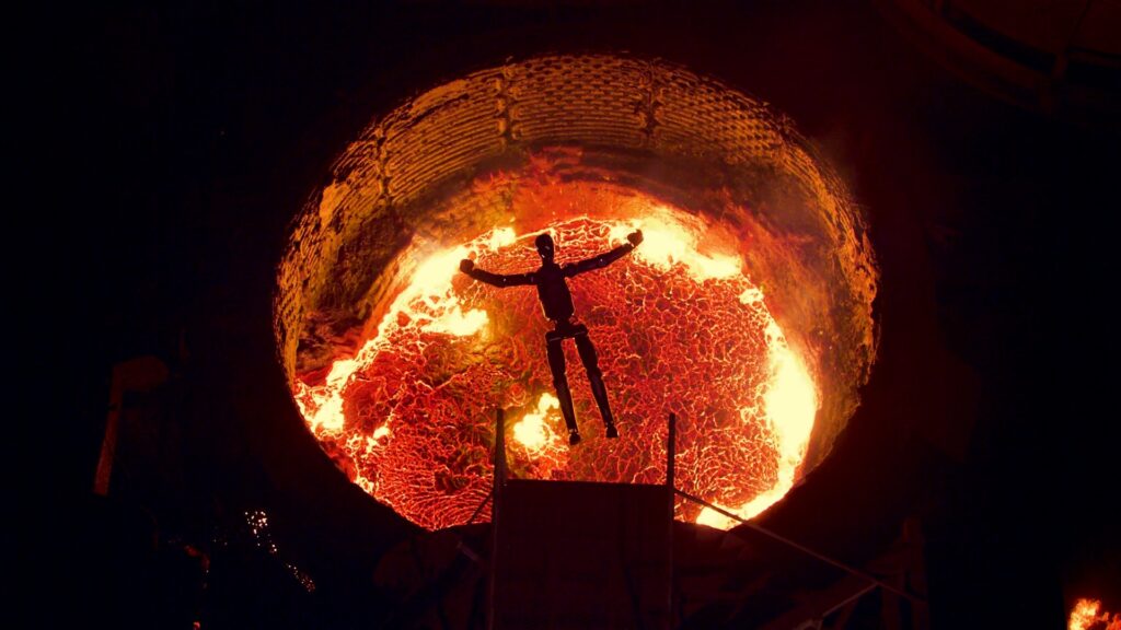 Figure 02 robot inside the 75-ton electric arc furnace, Figure film frame