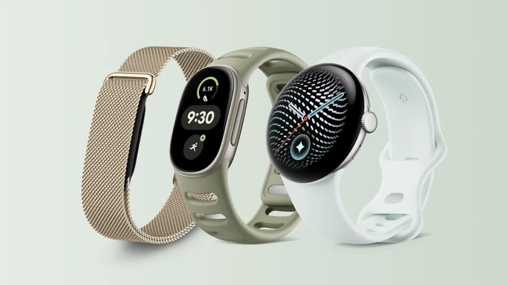 Google Health wearable lineup including Fitbit Edge (Google)