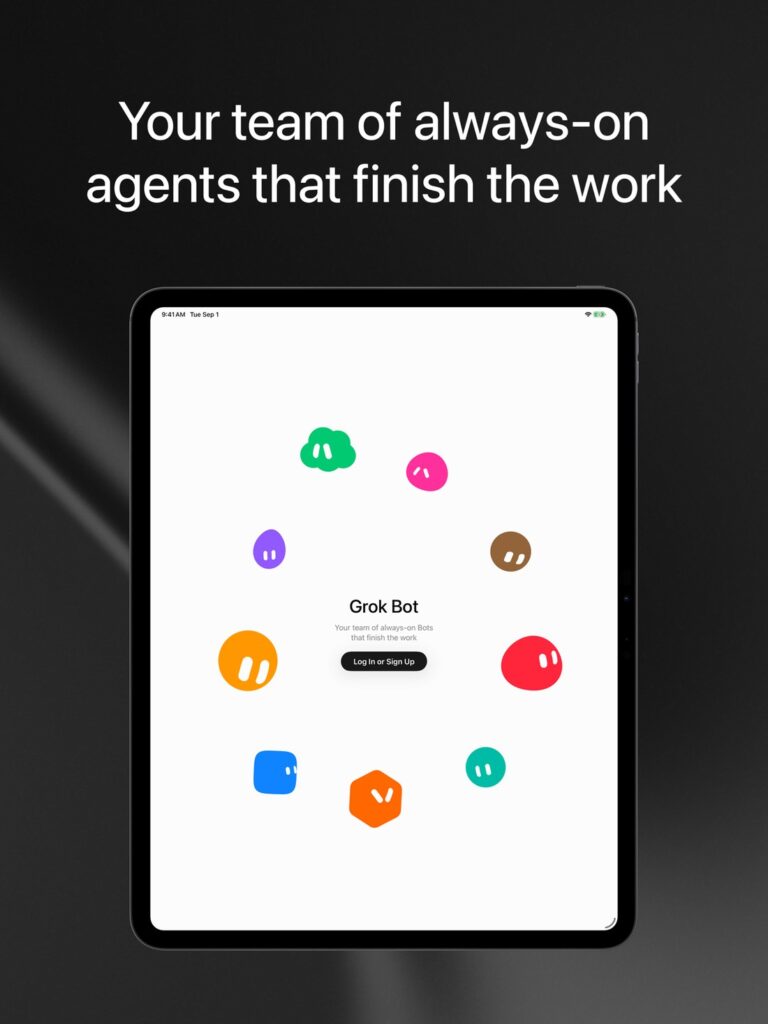 Grok Bot app on iPad, official App Store screenshot