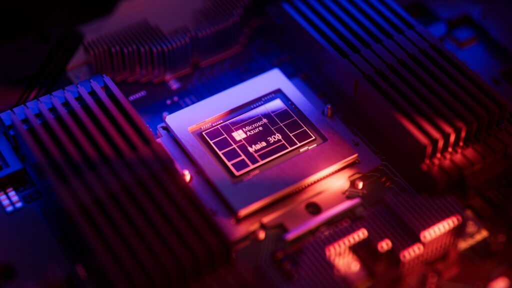 Microsoft Azure Maia 300 prototype chip (Microsoft)