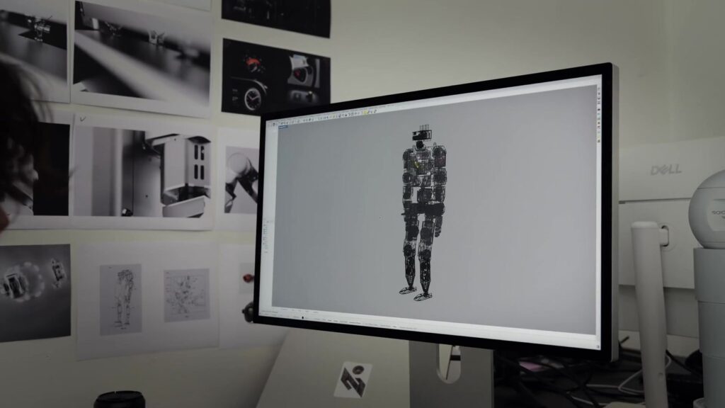 Roger design on a screen at Minerva, still from the launch film