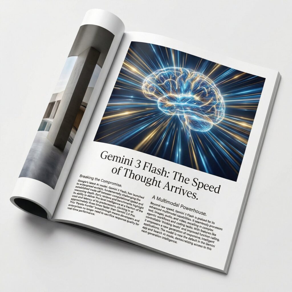 Search-grounded magazine page example