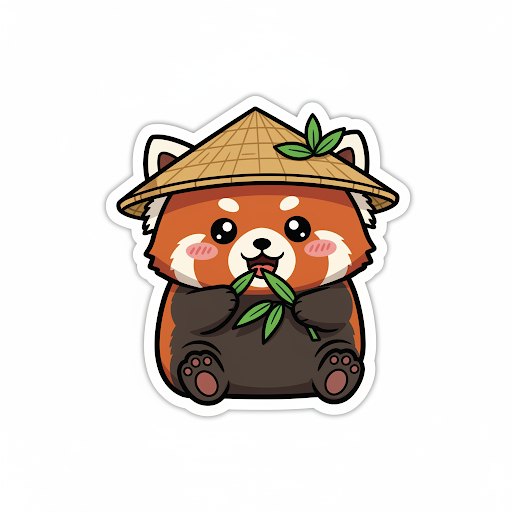 Red panda sticker example