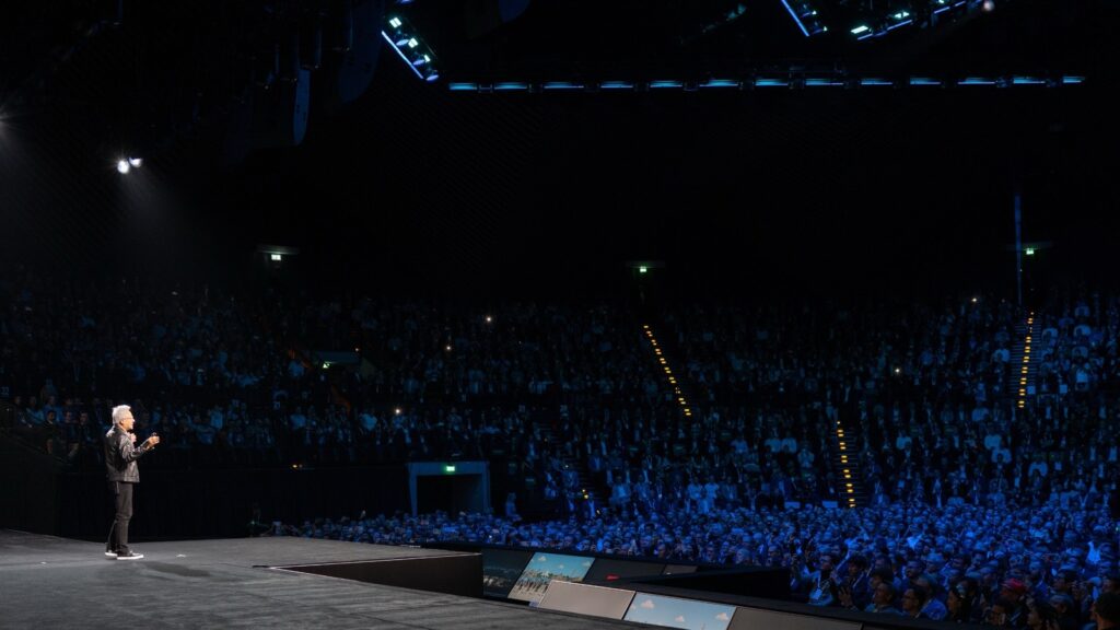 NVIDIA CEO Jensen Huang on stage at GTC Berlin 2026 (NVIDIA)