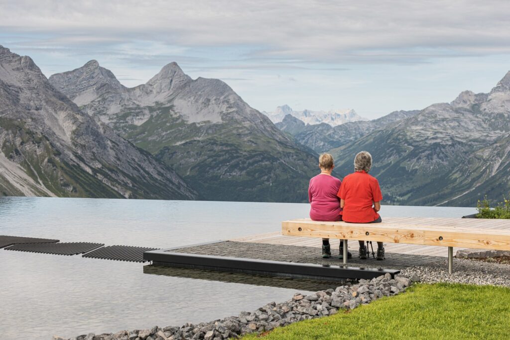 Snøhetta Lech Mountain Mirror reflective pool viewpoint in the Austrian Alps, photo 5