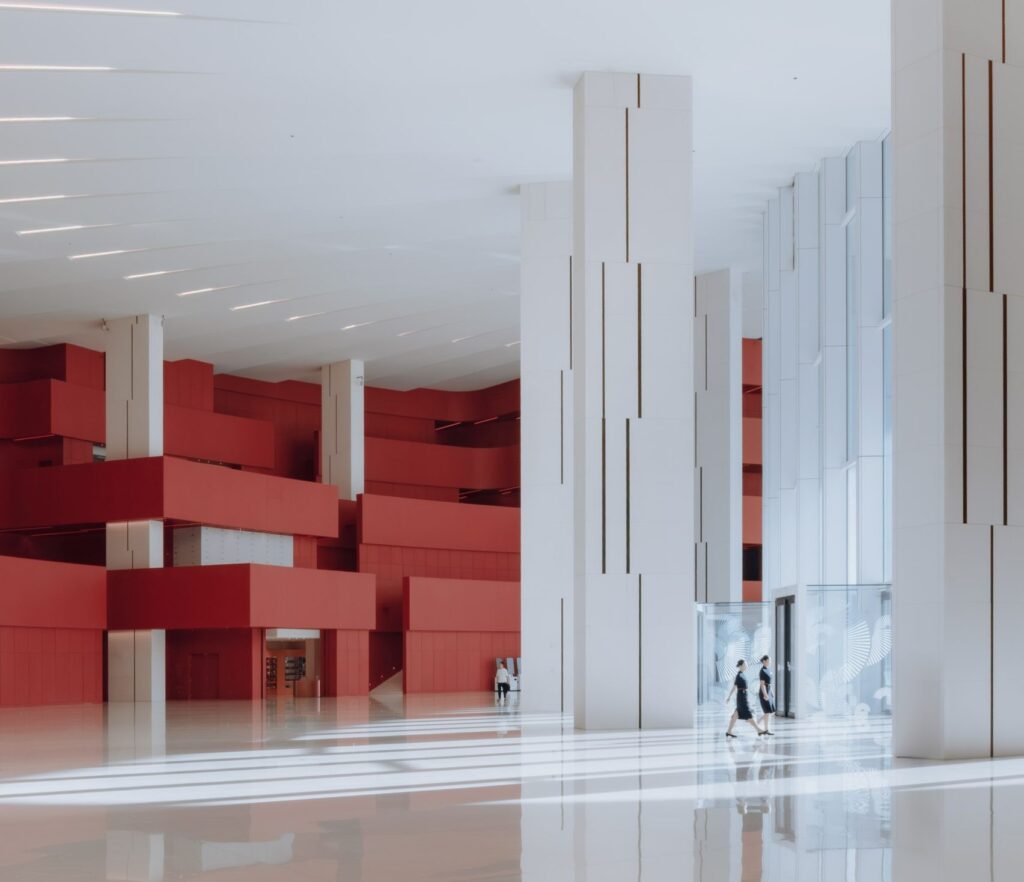 Shanghai Grand Opera House by Snøhetta with its spiral staircase rising to a public roof (Snøhetta), photo 2 (Snøhetta (photos: Yumeng Zhu, Tian Fangfang, Chen Hao, StudioSZ, via Dezeen and Snøhetta))