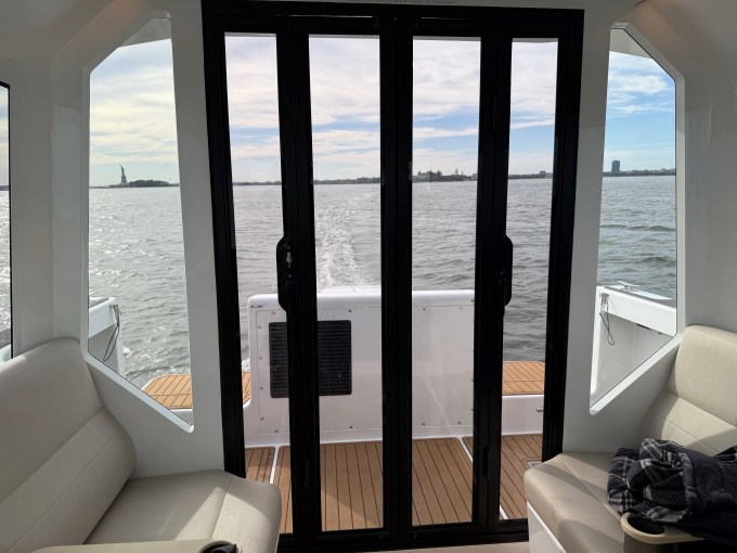 Vessev VS-9 electric hydrofoil ferry on the water