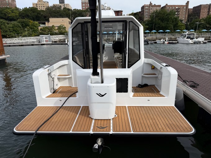 Vessev VS-9 electric hydrofoil ferry on the water