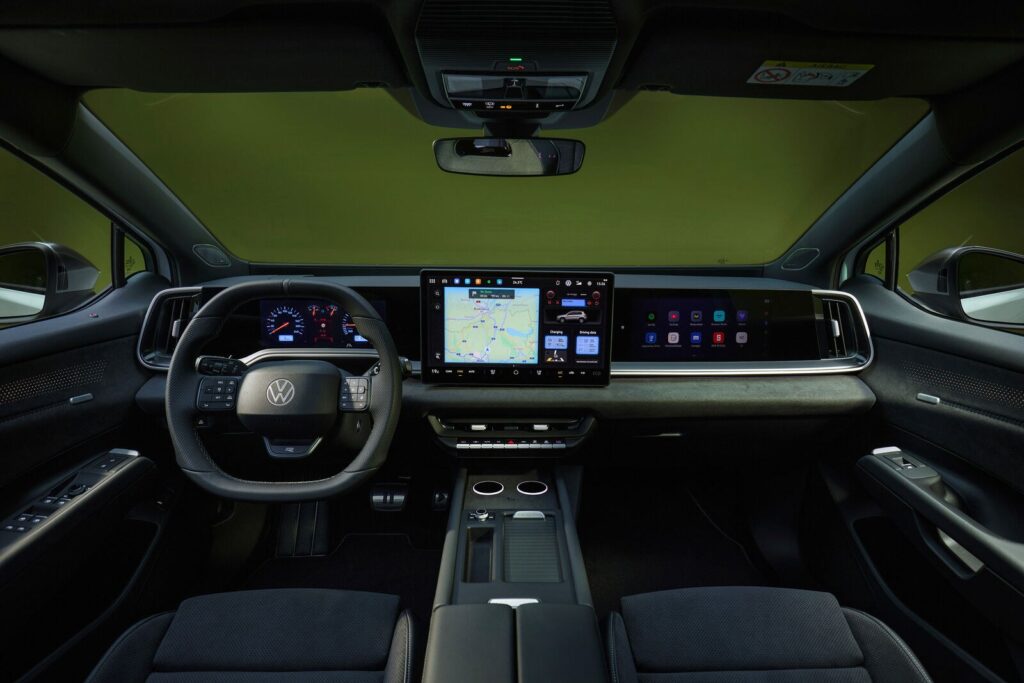 Volkswagen ID. Tiguan cockpit with 15-inch screen and passenger display